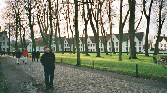 [Mike  near the Beguine houses]
