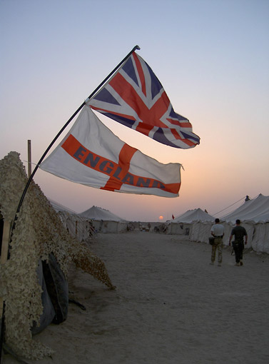 [Sunset over Marine camp]