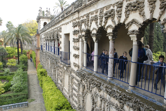 [along Almohad wall, Alcazar]